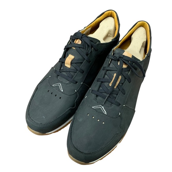 OluKai Huaka'I Li Mens Black Leather Sneakers Casual Shoes Comfort‎ Size 11